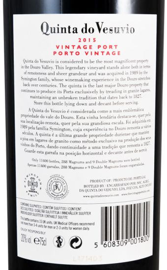 2015 Quinta do Vesuvio Vintage Port