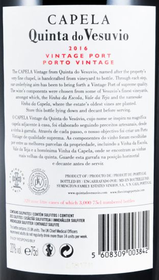 2016 Quinta do Vesuvio Capela Vintage Port