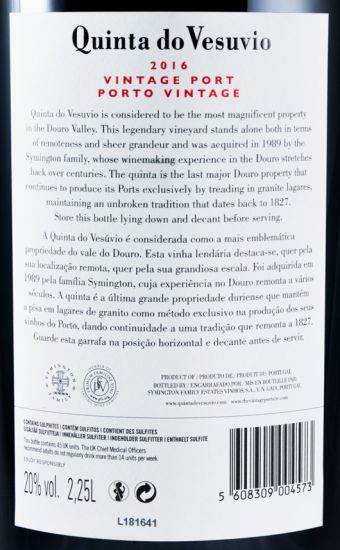 2016 Quinta do Vesuvio Vintage Porto 2,25L
