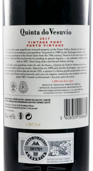 2017 Quinta do Vesuvio Vintage Porto