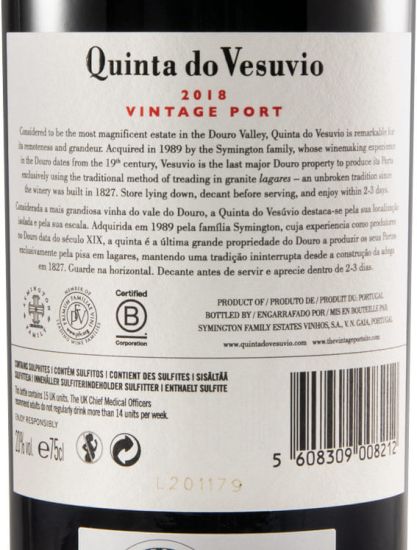 2018 Quinta do Vesuvio Vintage Porto