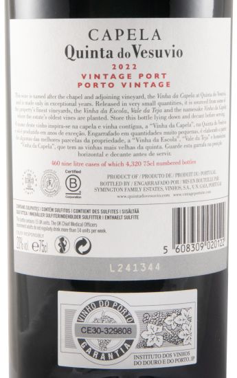 2022 Quinta do Vesuvio Capela Vintage Porto