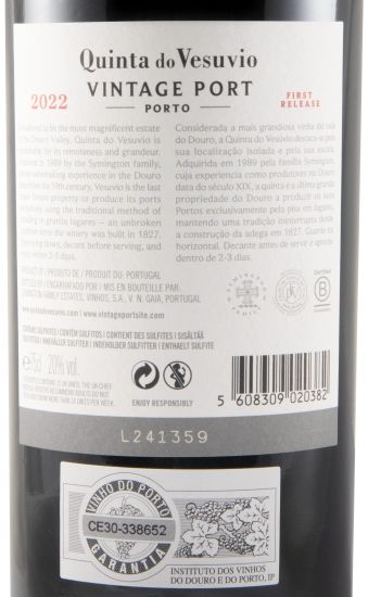 2022 Quinta do Vesuvio Vintage Porto