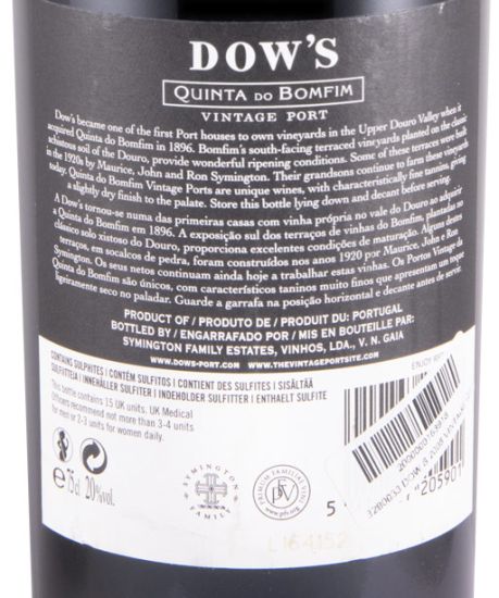 2005 Dow's Vintage Quinta do Bomfim Porto
