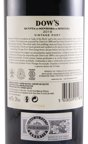 2019 Dow's Quinta Senhora da Ribeira Vintage Porto