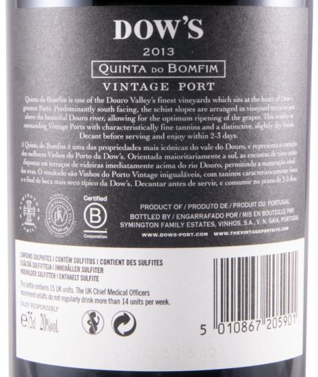 2013 Dow's Quinta do Bomfim Vintage Porto