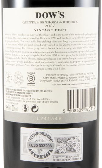 2022 Dow's Quinta Senhora da Ribeira Vintage Porto