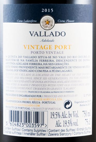 2015 Vallado Adelaide Vintage Port