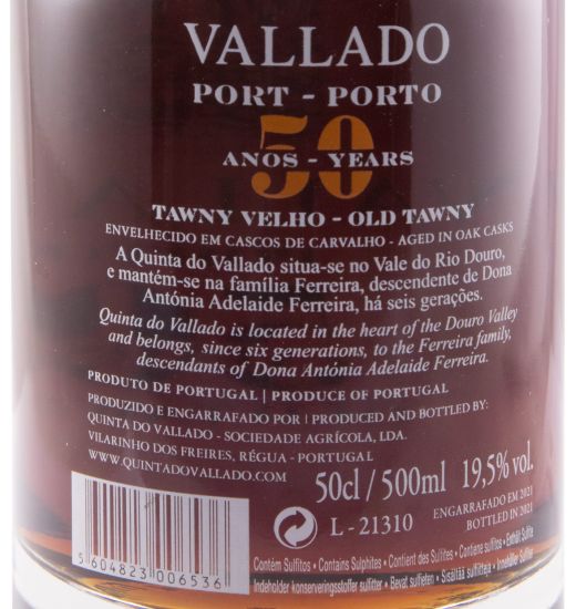 Vallado 50 years Port 50cl