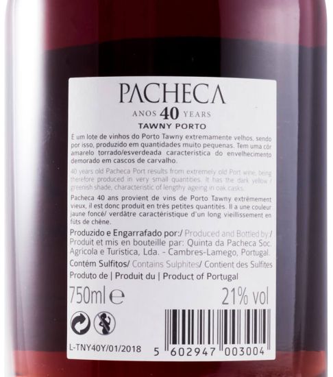 Pacheca 40 years Port