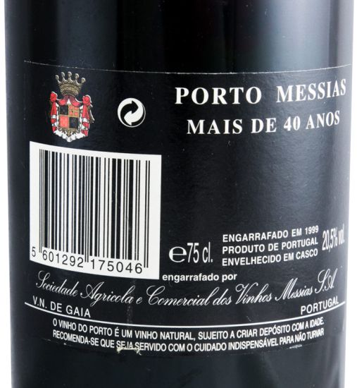Messias 40 years Port (gold pyrographed bottle)