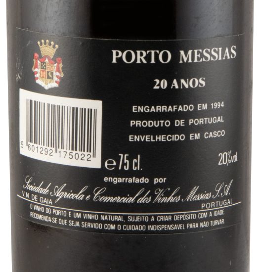 Messias Pirogravada 20 anos Porto (engarrafado em 1994)