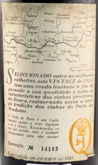 1981 Quinta do Infantado Vintage Porto