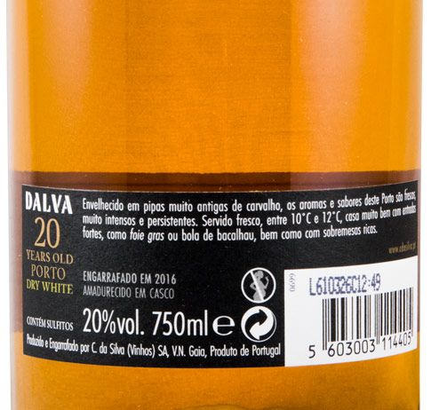 Dalva Dry White 20 anos Porto