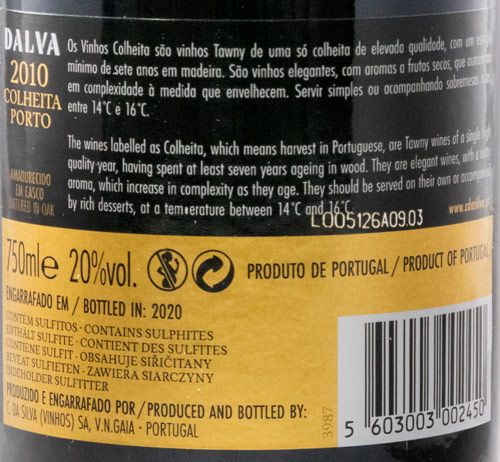 2010 Dalva Colheita Porto