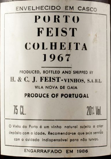 1967 Feist Colheita Porto