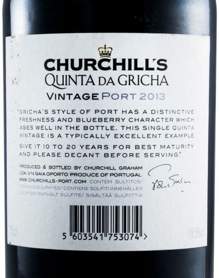 2013 Churchill's Quinta da Gricha Vintage Port
