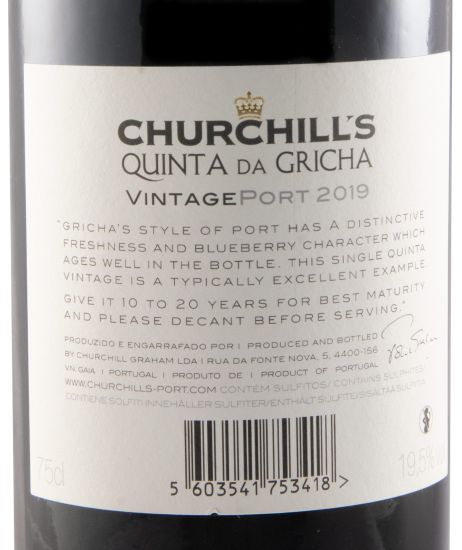 2019 Churchill's Quinta da Gricha Vintage Port