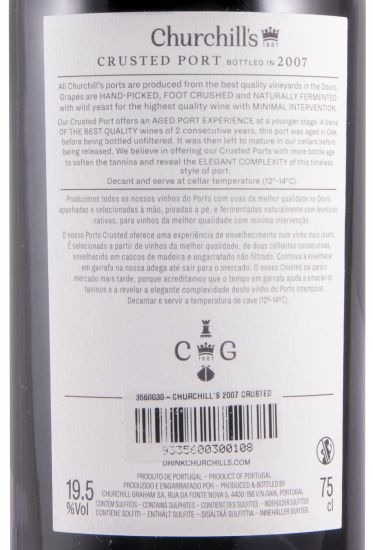 Churchill's Crusted Port (bottled in 2007)