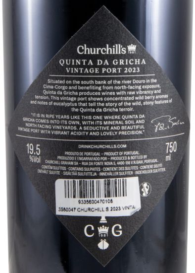2023 Churchill's Quinta da Gricha Vintage Porto
