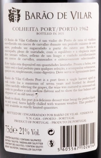 1962 Barão de Vilar Colheita Porto