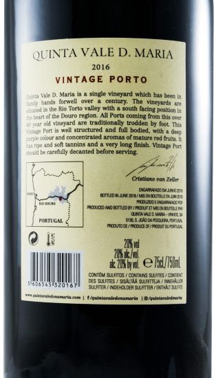 2016 Quinta Vale D. Maria Vintage Porto