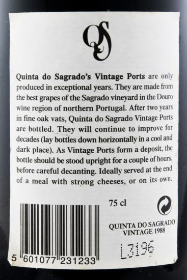 1988 Sagrado Vintage Porto