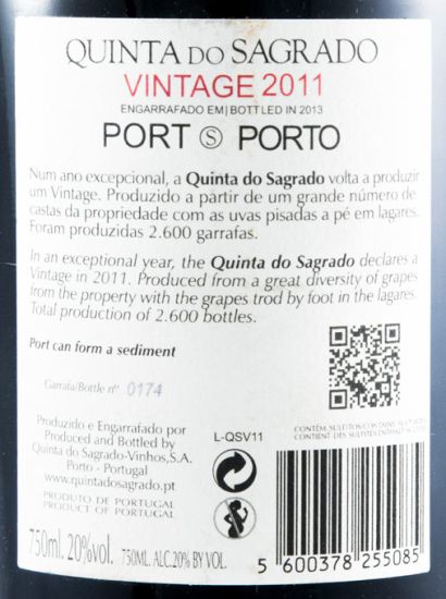2011 Sagrado Vintage Port