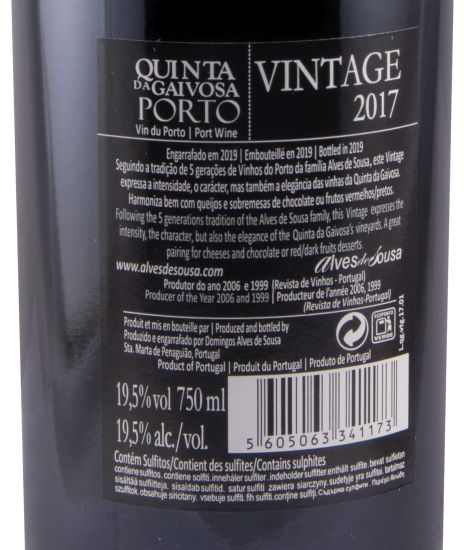 2017 Quinta da Gaivosa Vintage Porto