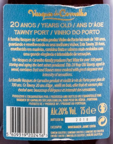 Vasques de Carvalho 20 years Port