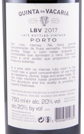 2017 Quinta da Vacaria LBV Porto