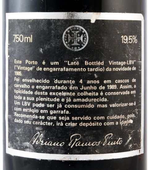 1985 Ramos Pinto LBV Porto (rótulo danificado)
