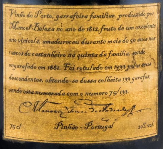 1812 Manuel Beleza Andrade Pinhão Port