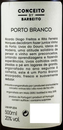 Conceito by Barbeito white Port 50cl