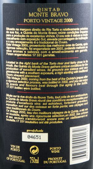 2000 Quinta do Monte Bravo Vintage Port
