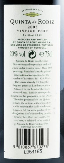2003 Quinta de Roriz Vintage Porto