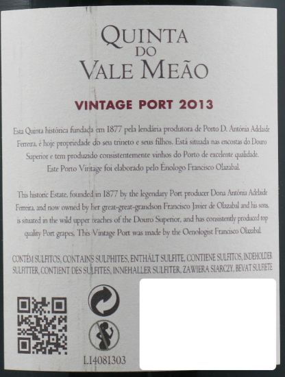 2013 Quinta do Vale Meão Vintage Porto