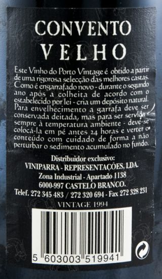1994 Convento Velho Vintage Porto