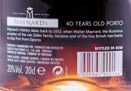 Maynard's 100 Years of Port Wine Port