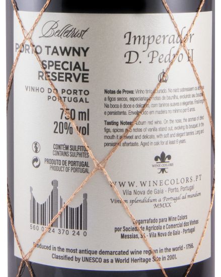 200 Anos Independência do Brasil Tawny Special Reserve Porto (rótulo Imperador D. Pedro II)