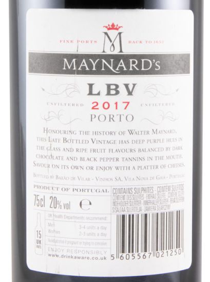 2017 Maynard's LBV Unfiltered Port