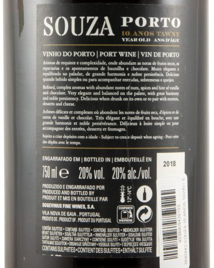 Souza 10 years Port (bottled in 2018)