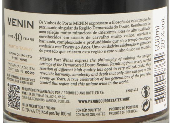 Menin Tawny 40 years Port 50cl
