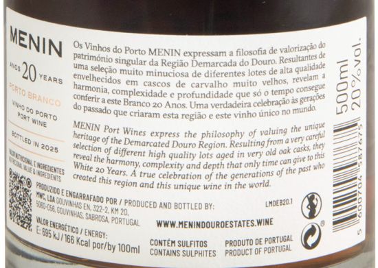 Menin White 20 years Port 50cl
