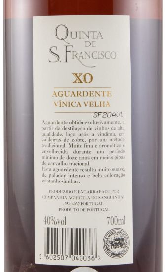 Aguardente Vínica Quinta de S. Francisco Velha XO