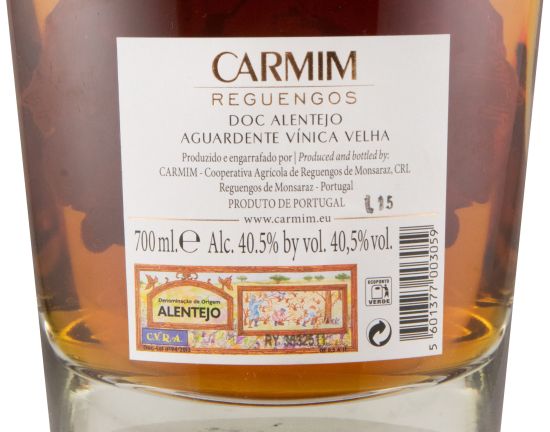 Aguardente Vínica Carmim XV Velha