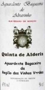 Aguardente Bagaceira Quinta Alderiz Alvarinha 50cl