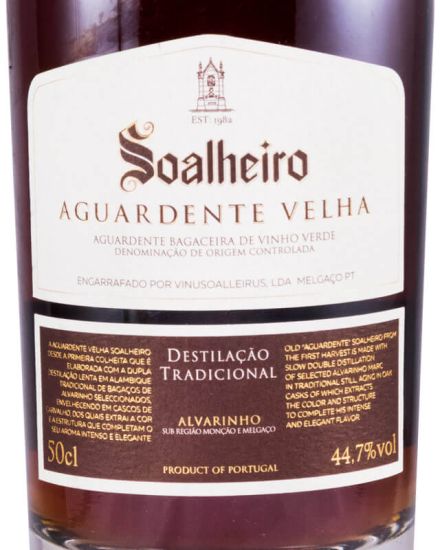 Aguardente Bagaceira Soalheiro Velha 50cl