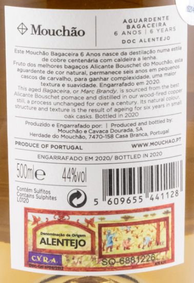 Aguardente Bagaceira Mouchão 6 anos 50cl