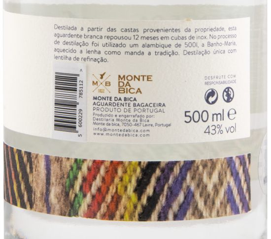 Aguardente Bagaceira Monte da Bica 50cl
